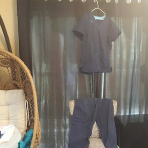 Navy Blue Scrub Set